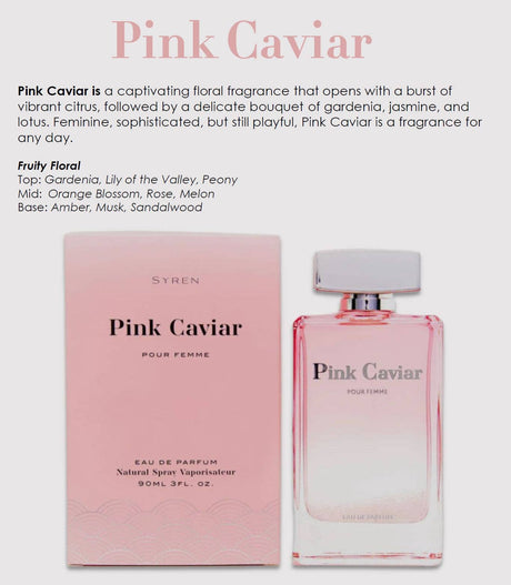 SYREN Pink Caviar: Unique Women's Fragrance with Glass Beads