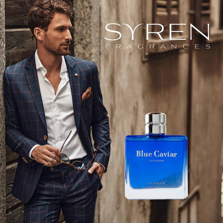 SYREN Blue Caviar Pour Homme for Men3 fl.oz  EDT Spray: Unique Moving Beads