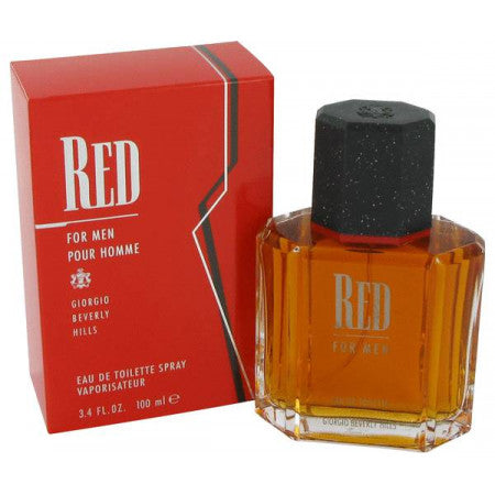 RED FOR MEN POUR HOMME By GIORGIO BEVERLY HILLS For Men Eau De Toilette Spray 3.4 FL.OZ