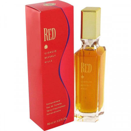 RED By GIORGIO BEVERLY HILLS For Women Eau De Toilette Spray 3.0 FL.OZ