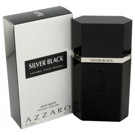 SILVER BLACK AZZARO POUR HOMME By AZZARO Eau De Toilette Spray 3.4 FL.OZ FOR MEN