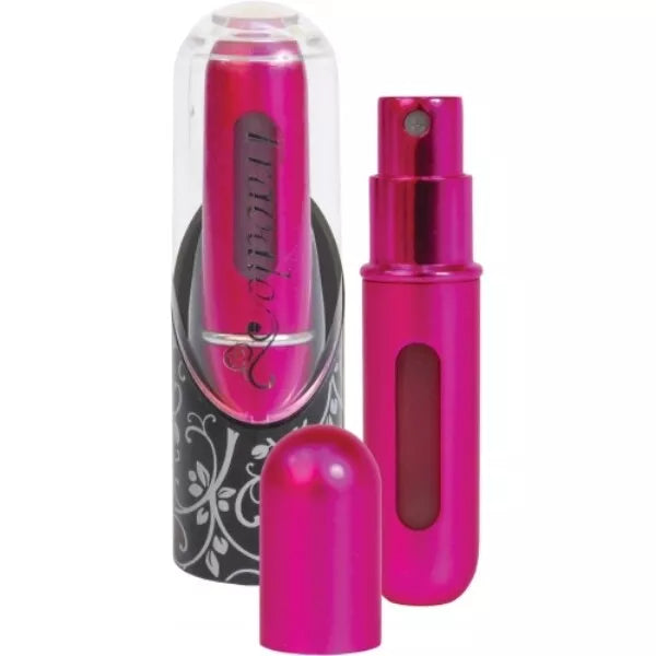 Travalo Refillable Perfume Travel Atomizer By Travalo, Airline Approved Hot Pink  0.17oz (Fragrance Not Included)