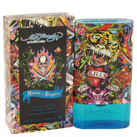 ED HARDY HEART & DAGGERS By Christian Audigier 3.4 FL.OZ EDT SPRAY FOR MEN