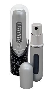 Travalo Refillable Perfume Travel Atomizer By Travalo, Airline Approved Silver 0.17oz (Fragrance Not Included)